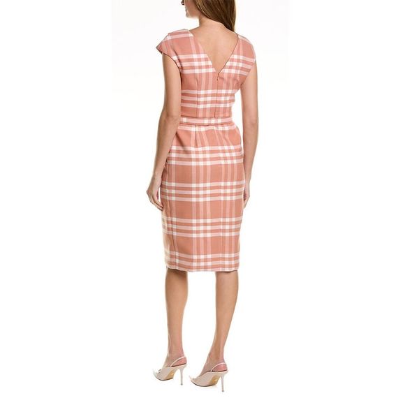 Oscar de la Renta Check Wool-Blend Dress - Picture 2 of 3